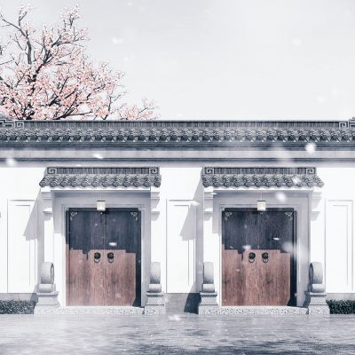 中式门头，中式庭院大门