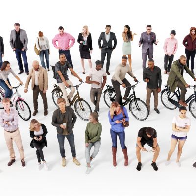 现代人物，欧美人物，多人，人群，男人女人，休闲人物，骑行人物，自行车人物
