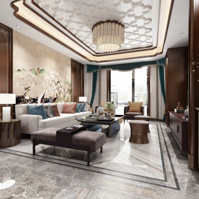 新中式客厅过道