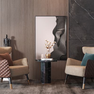 现代休闲椅 挂画