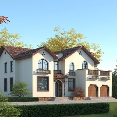 地中海别墅，西班牙风格别墅独栋