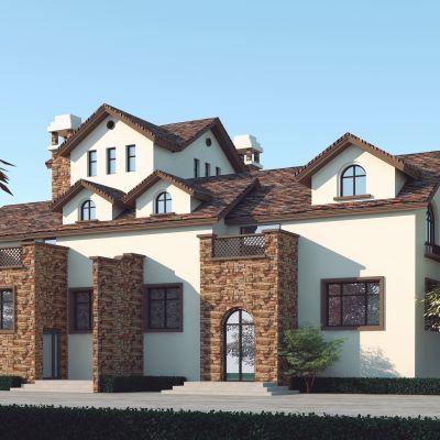 地中海别墅，西班牙风格别墅独栋