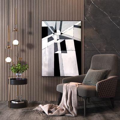 现代休闲椅 挂画