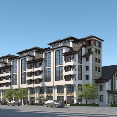 连排多层商住楼