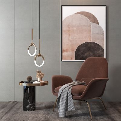 现代休闲椅 挂画