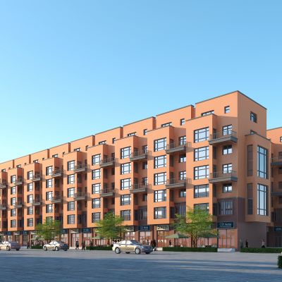 现代连排商住楼