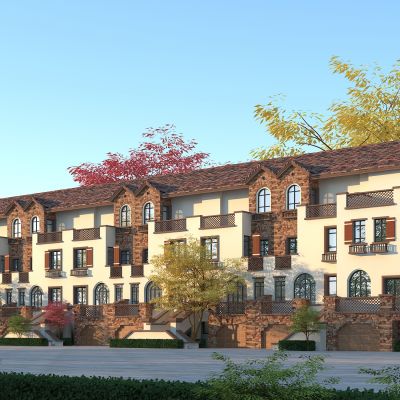 地中海连排别墅，西班牙别墅