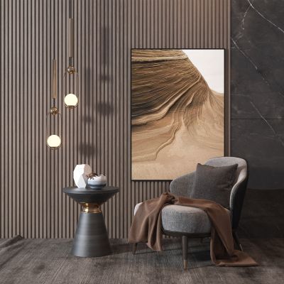 现代休闲椅 挂画