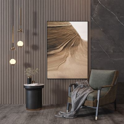 现代休闲椅 挂画