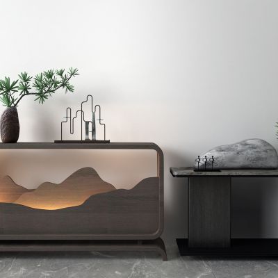 新中式边柜 玄关柜