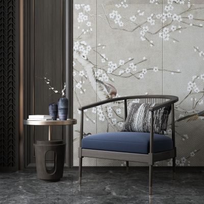 新中式休闲椅 圈椅