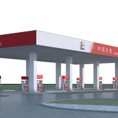现代加油站，服务区