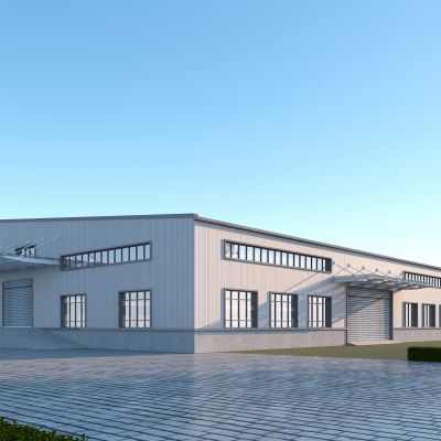 现代工业厂房，生产车间，彩钢板厂房