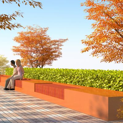 景观长椅，公园座椅