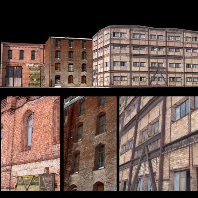  建筑，废旧工业区，厂房，仓库