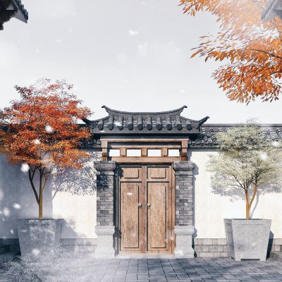 中式庭院大门