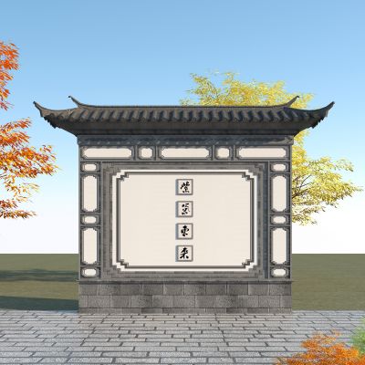 一字照壁，影壁墙