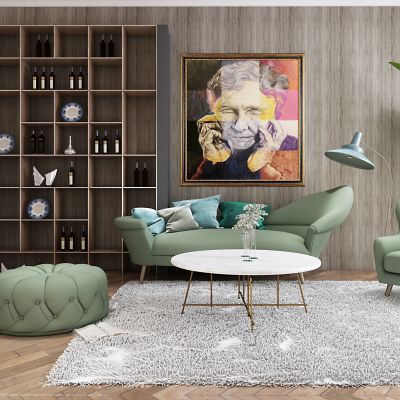 现代客厅，沙发组合，沙发