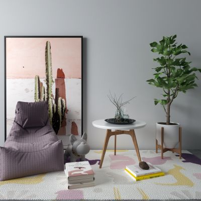 北欧休闲椅 挂画