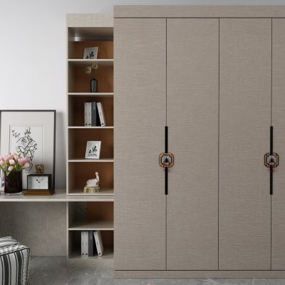 新中式衣柜 书桌