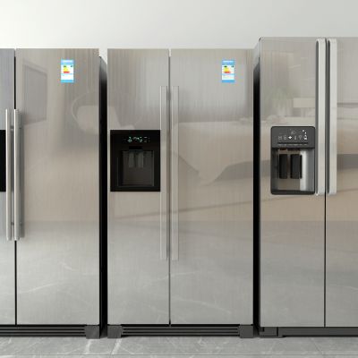 现代双开门冰箱