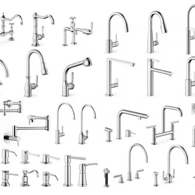 现代水龙头，水龙头组合，厨卫构件，五金构件，阀门