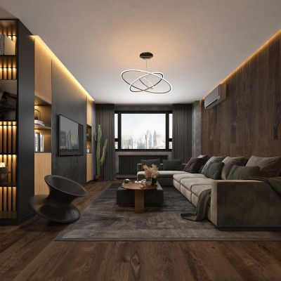 现代高级灰客餐厅