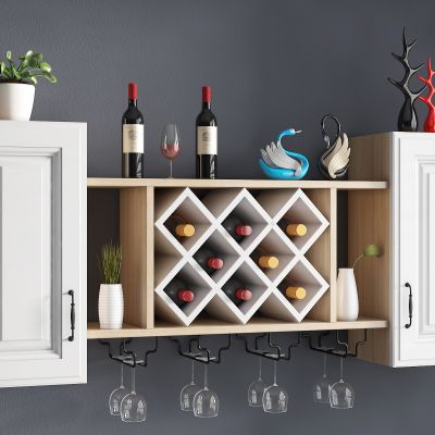 现代墙面壁挂酒架