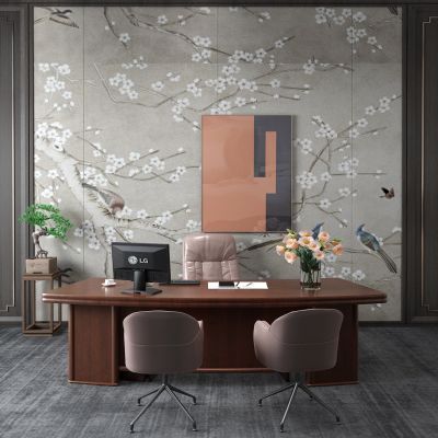 新中式办公桌 大班台