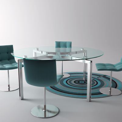 现代玻璃桌 洽谈桌
