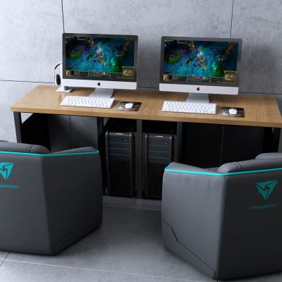 现代电脑桌 网吧