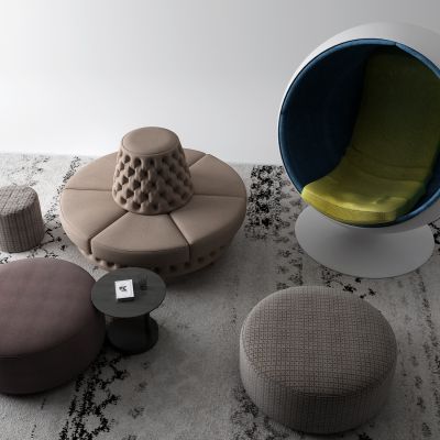 现代蛋壳椅 沙发凳