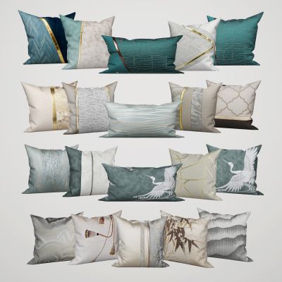 现代新中式抱枕组合