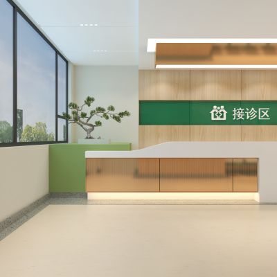 现代医院接诊区,门厅