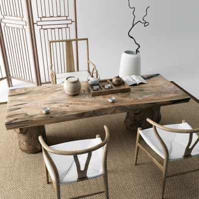 新中式茶桌 地毯