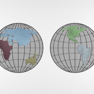 工业风地图装饰墙饰