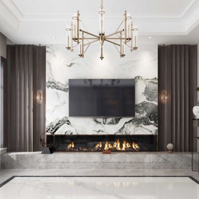 新中式客厅，新中式沙发组合，新中式，