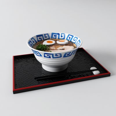 现代碗筷 面条
