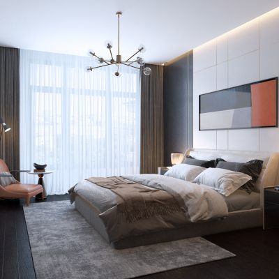 现代主卧 衣柜 电视柜