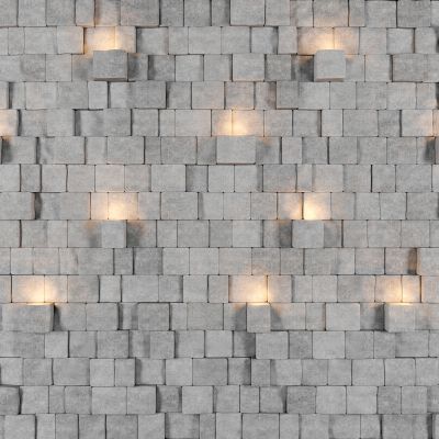 现代石头背景墙