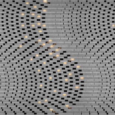 现代曲线石头背景墙