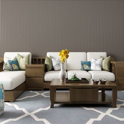 新中式沙发 茶几