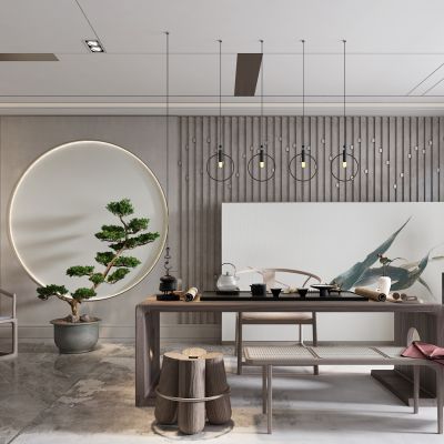 新中式茶室 茶桌