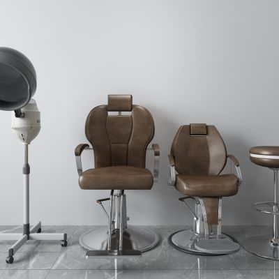 现代理发椅 皮革椅
