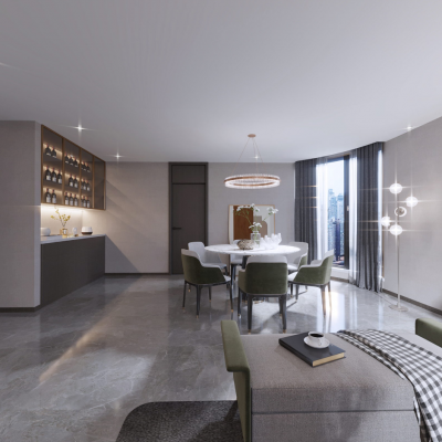 艾巴优-2020VIP学员投稿作品-现代客餐厅