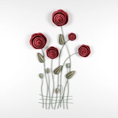 现代玫瑰花墙饰装饰