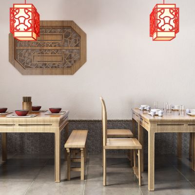 新中式餐桌 吊灯