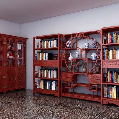 中式博古架 衣柜 书柜 书架 置物架 装饰柜