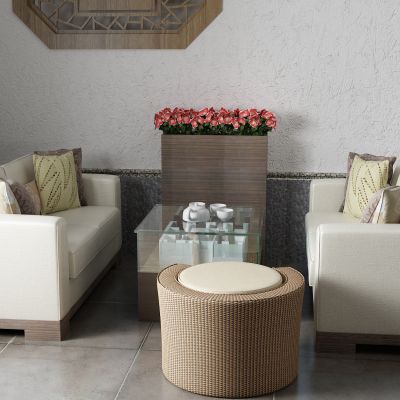 新中式卡座 藤椅