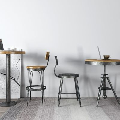 工业风咖啡桌 吧椅